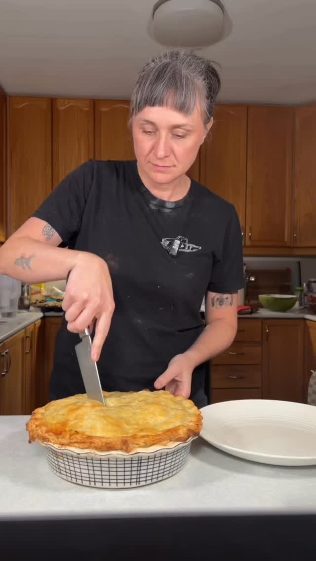 Easy chicken pot pie with super flakey all butter and thyme pie crust. 

Pie crust recipe coming tom