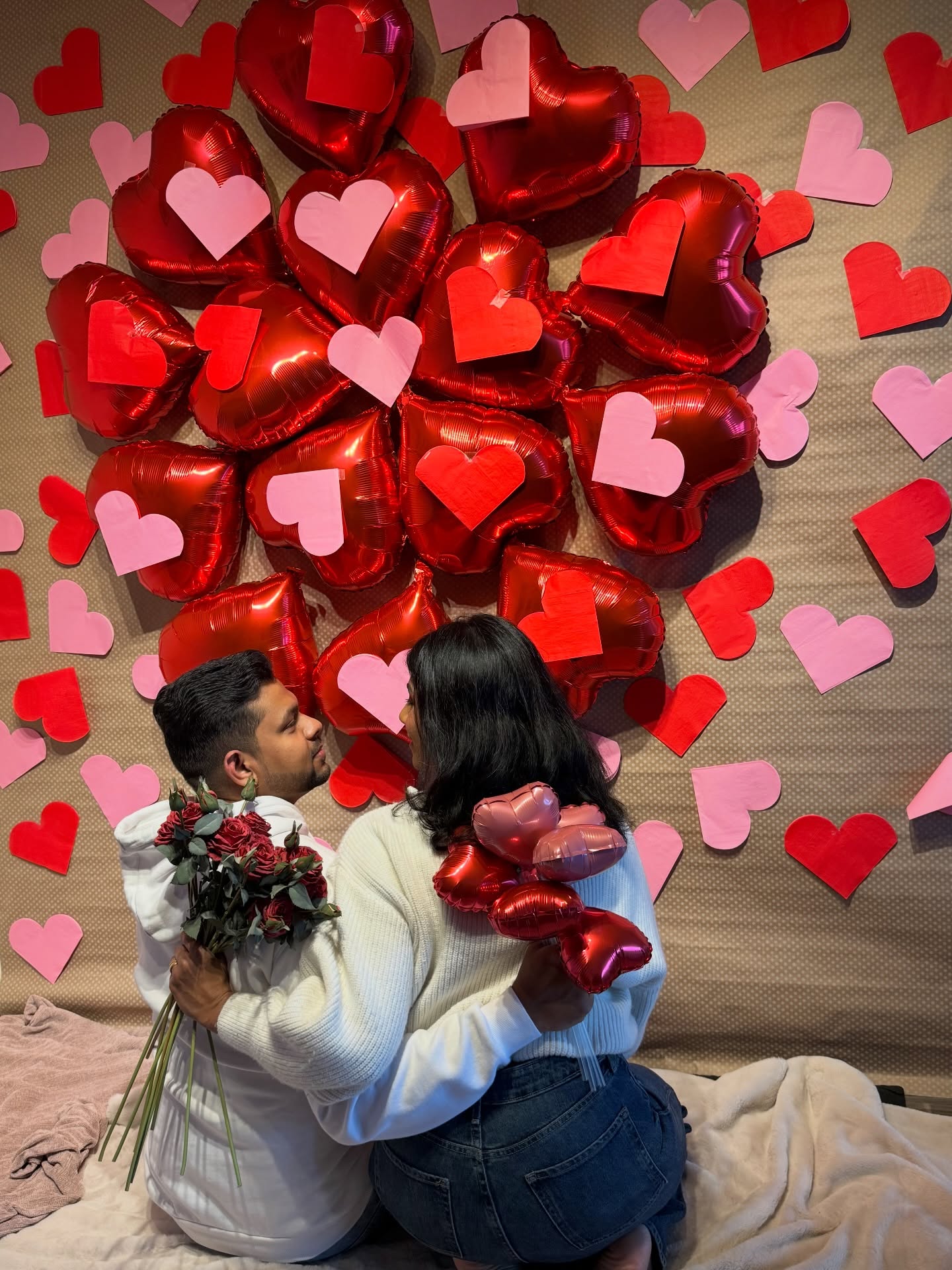 Valentines at home 💘 Swipe to see the literal meaning of “eat my heart out” 🍴❤️